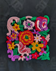 Patch DG Blumen bunt ca. 12 cm x 12 cm S3X2X025