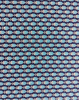 Deadstock Baumwollpoplin, – Dunkelblau Fischmotiv (Breite 140 cm) (M6X4X09)