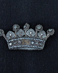 Patch D&G Krone Metallstickerei mit Perlen 9 cm x 5 cm S7X4X017