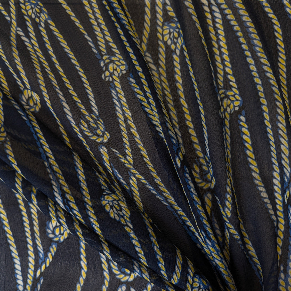Chiffon · Viskose · Maritim · Farbe: Dunkelblau · 135 cm · 70 g/m² · Meterware