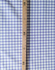 Etr* Designerstoff – Deadstock Baumwollpoplin Kariert Weiß-Lila Muster | 145 cm | M6X4X12