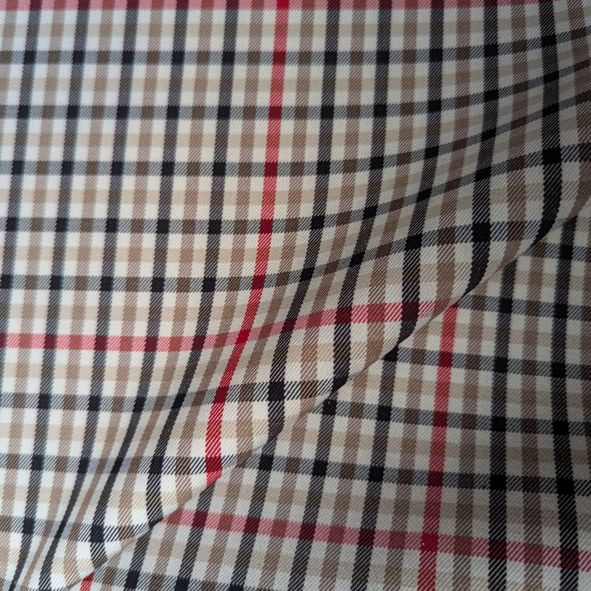 Polyester, Webware, Kariert Whisper White · 150 cm