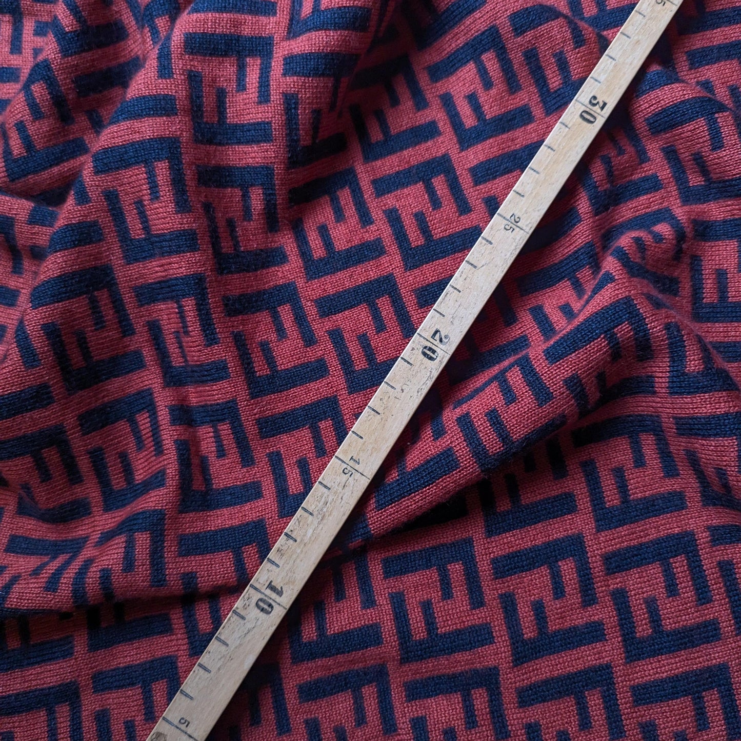 Wolle, Strickstoff, Doubleface, Pantone Fire Whirl · 100 cm