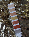 D&G Designerstoff – Deadstock Pailletten Basisfarbe Golden Rich Gold | Stoffbreite 150 cm | M10X1X43