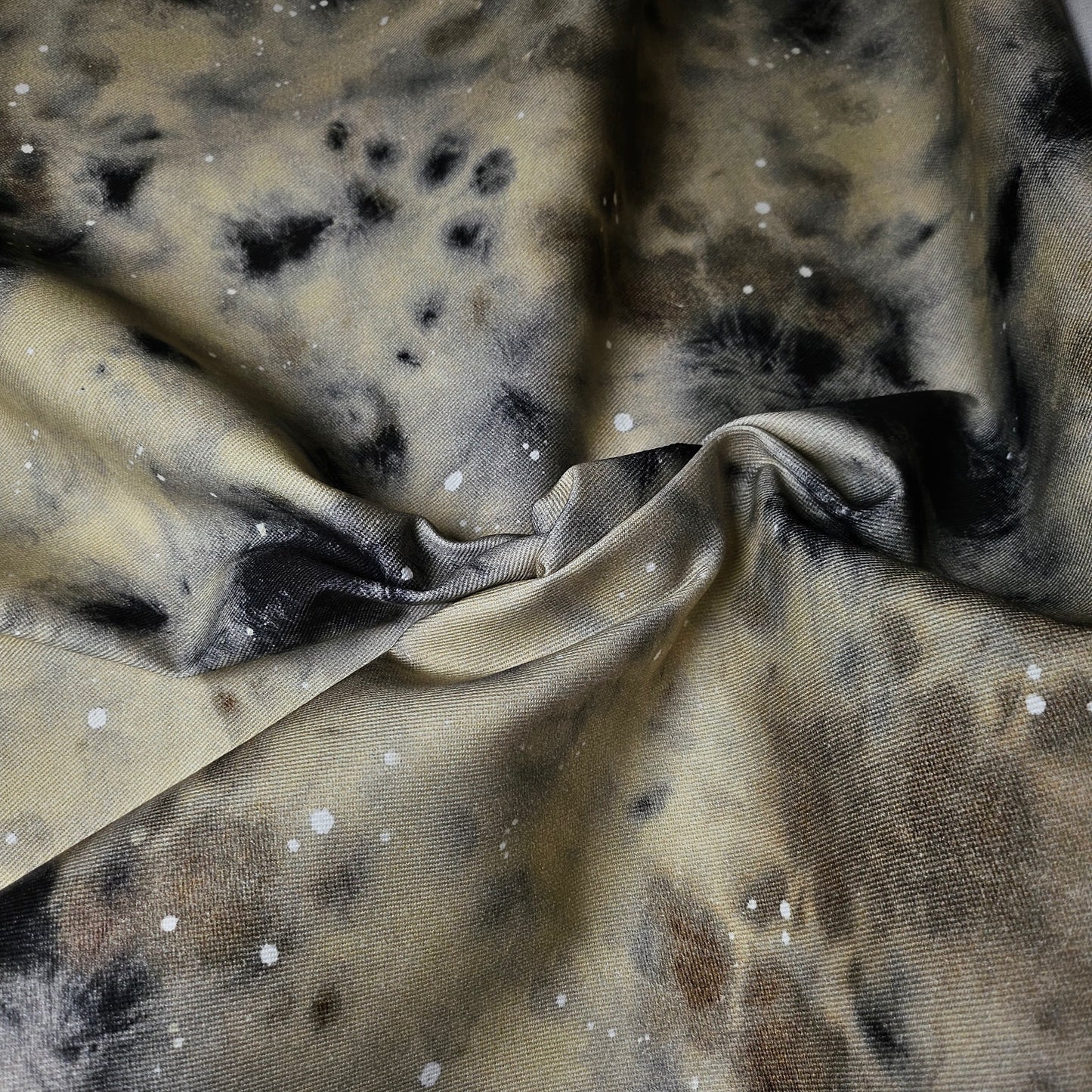 Denim · Baumwolle · Batik · Braun und Schwarztöne · 320 g/m² · Meterware