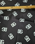 D&G Designerstoff – Deadstock Polyesterwebware Basisfarbe Black Beauty Einzelstück | 50 cm x 150 cm | S5X1X010