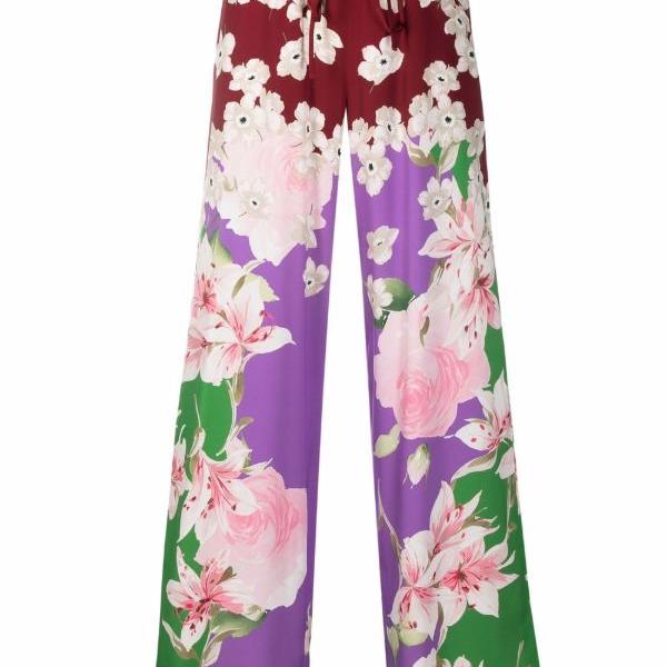 Panel · Twill · XXL Blumen · Seide · Floral · Pastelltöne · 380×140 cm