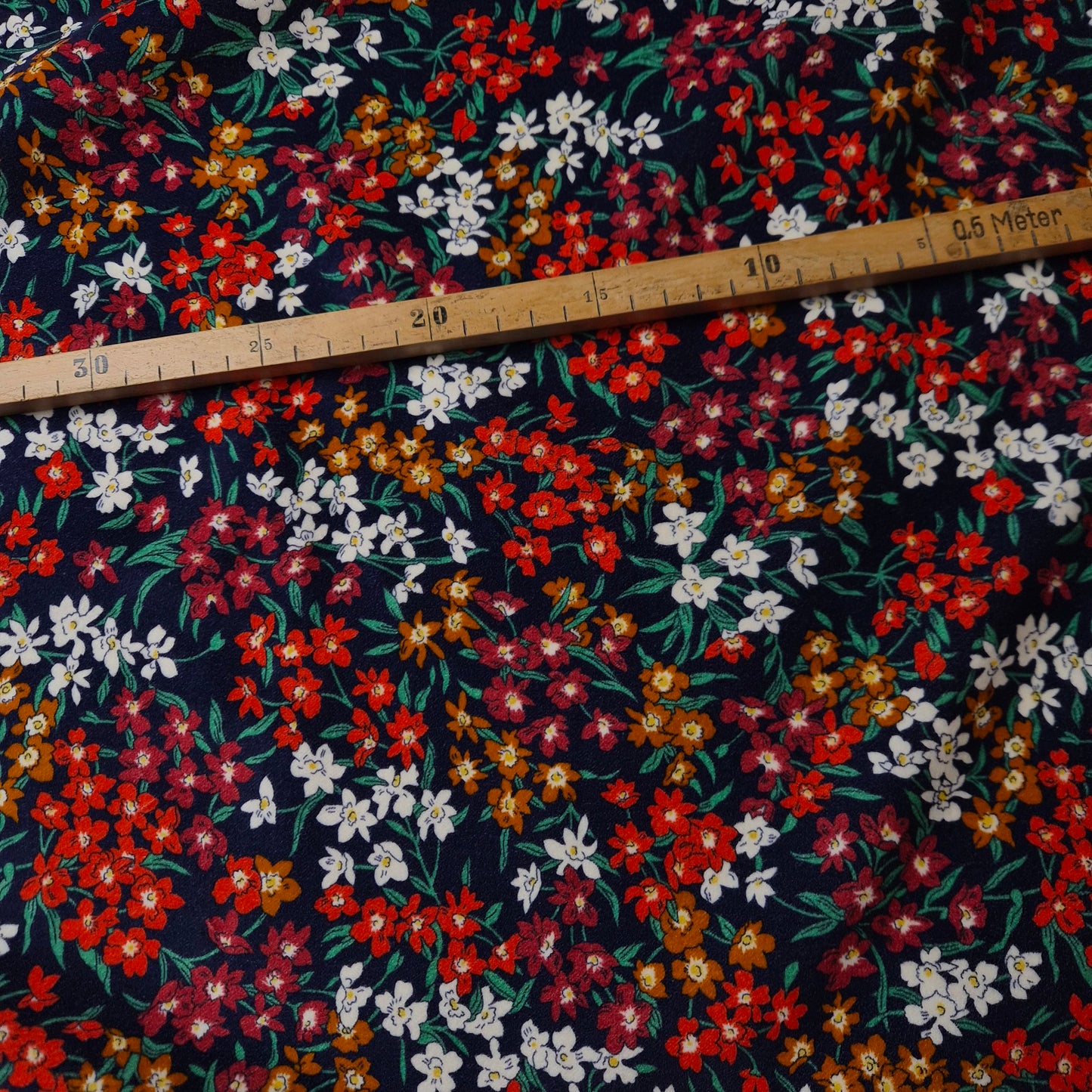 Baumwolle, Denim, Samt, Rhodonite · 145 cm