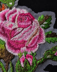 G*cci – Tüllapplikation Rosa Rosenapplikation | 12 × 16 cm | S3X3X012