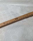 Deadstock Nylonstoff - Weiß, GG-Monogramm Gewebt, Gcci* (Meterware Stoffbreite 140 cm) (M6X5X13)