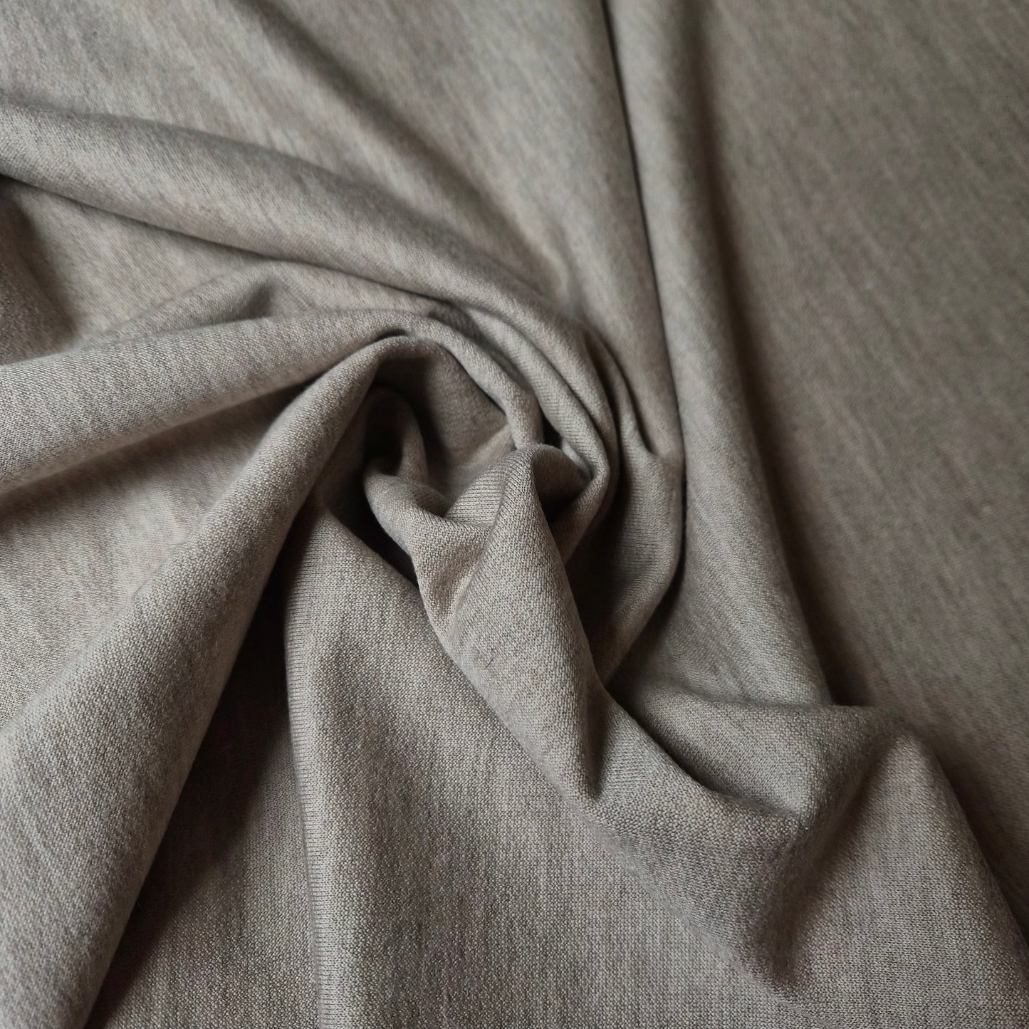 French Terry · Kaschmir · Uni · Pantone Silver Cloud · 140 cm · 230 g/m² · Meterware