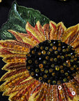 D*G – Stoffaufnäher Sonnenblume Gelb Goldtöne | 12 × 15 cm | S3X4X011