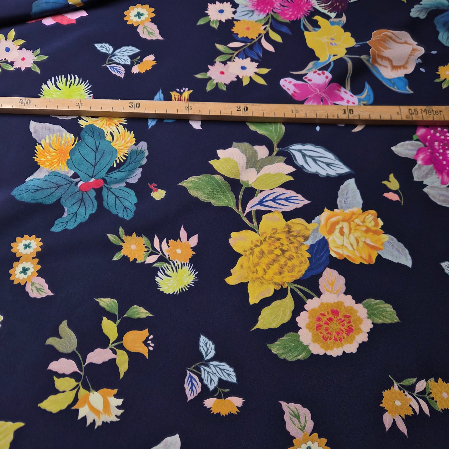 Seide, Maritime Blue · 130 cm 70g/m2