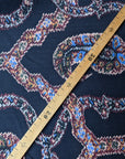 Etr* Designerstoff – Deadstock Baumwoll-Denim Dunkelblau mit Paisley-Jacquard | 150 cm | M5X5X12