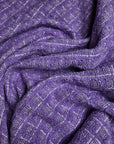 Deadstock Tweed Bouclé – Pantone-Farbton Bougainvillea Helllila meliert, G*cci (Meterware, Stoffbreite 140 cm) (M9X2X3)