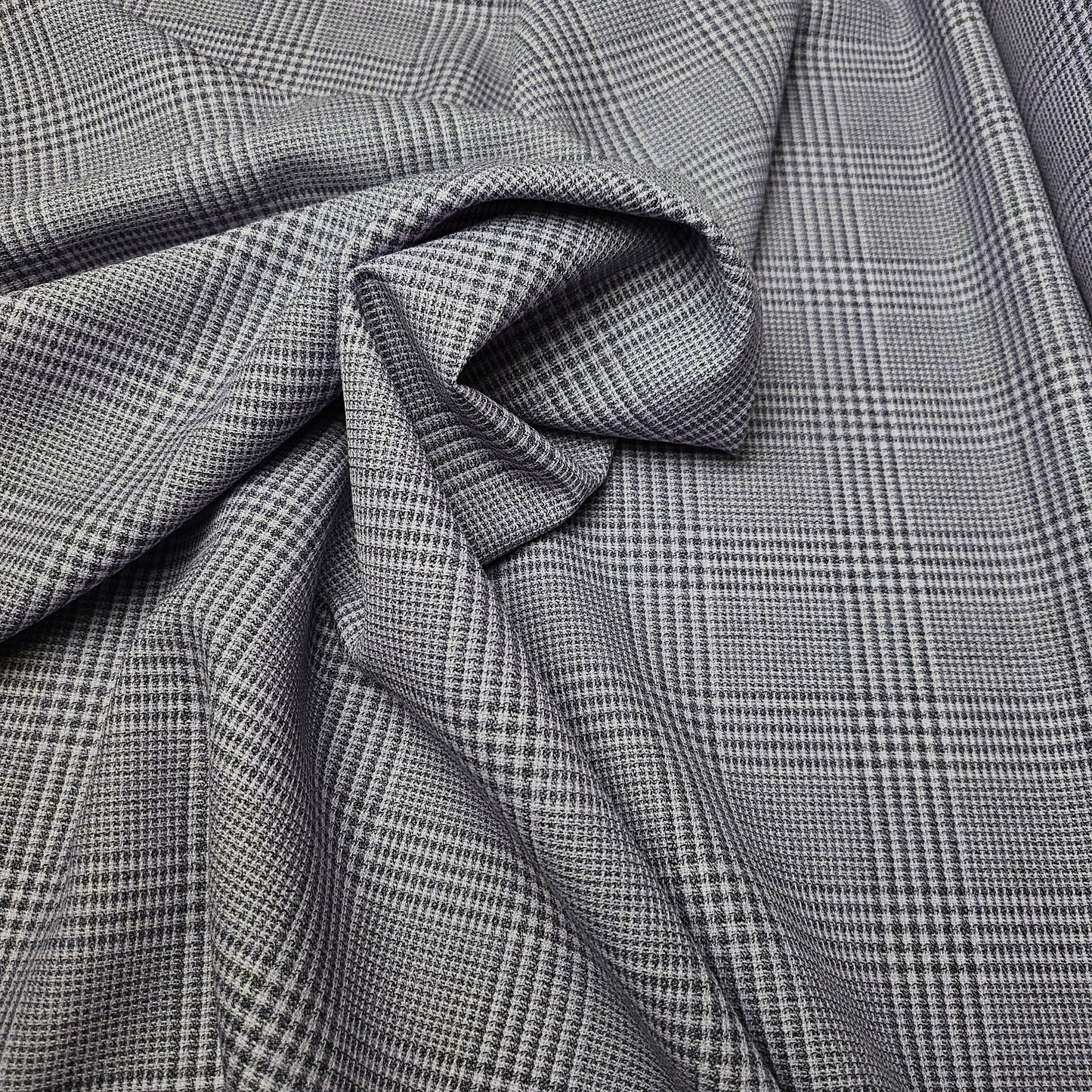 Anzugstoff · Wolle · Prince of Wales · Lilatöne · 155 cm · 200 g/m² · Meterware