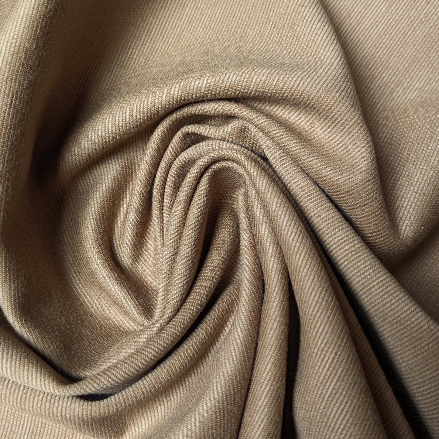Wolle, Jersey (Punto Milano), Strickstoff, Tan · 145 cm 260g/m2