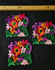 Patch DG Blumen bunt 8 cm x 8 cm S3X1X063