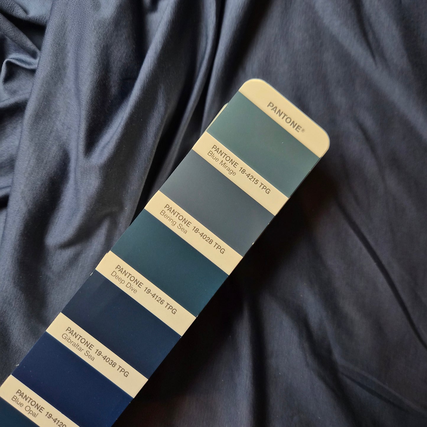 Meterware · Jersey, Baumwolle, Pantone Bering Sea · 145 cm 140g/m2