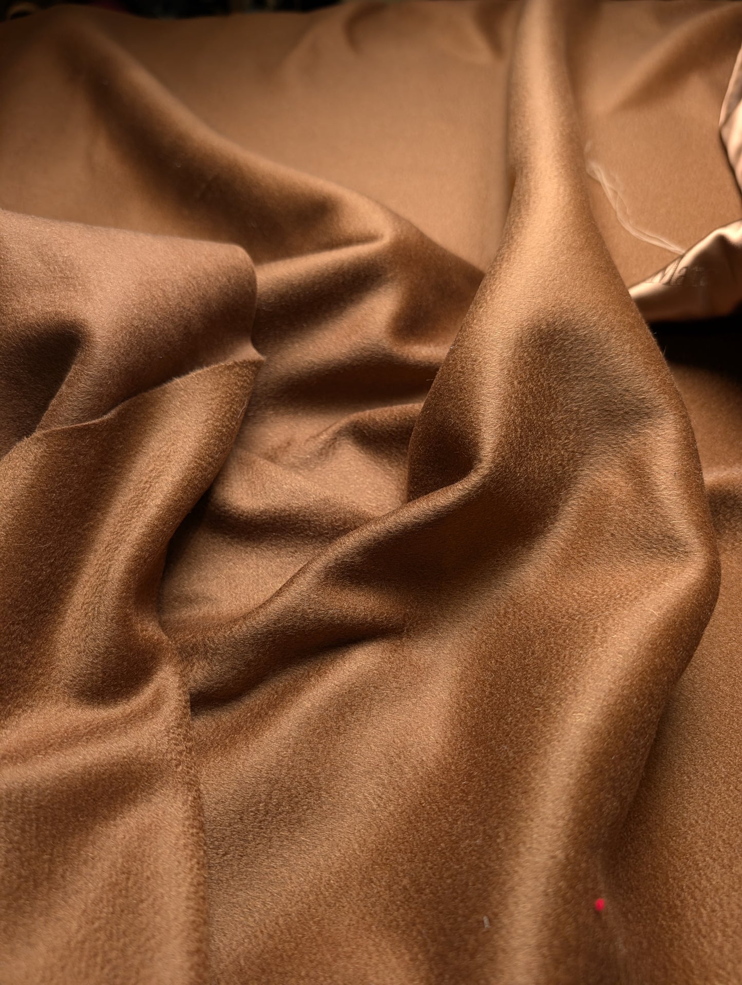 Kombipaket · Mantelstoff · Doubleface, Trennbar · Kaschmir · Pantone Caramel Cafe · 350×150 cm + 250 cm Futter · 740 g/m²