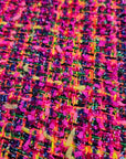 Deadstock Meterware Tweed Bouclé – Rose Violet Neonfarben Multicolor, L*nton Tw*ed (Stoffbreite 150 cm) (M9X2X2)