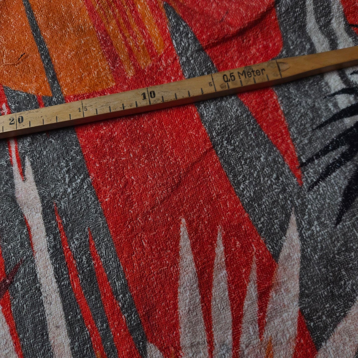 Frottee · Baumwolle · Abstrakt · Orange und grautöne · 160 cm · Meterware