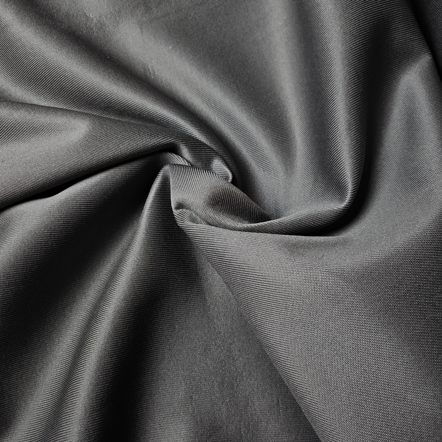 Smooth, heavy F*ndi deadstock acetate jersey fabric in Pantone Smoked Pearl, 156 cm, with a soft, elegant drape.