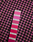 Deadstock Meterware Tweed – Super Pink Wolle kariert Lila-Meliert, V*rs*ce (Stoffbreite 150 cm) (M9X4X6)