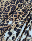 Deadstock Lycra, C*avalli – Leoprint Mit Logo (Breite 140 cm) (M1X4X5) Deadstock Lycra von C*avalli in ikonischem Leoprint mit Logo, perfekte Meterware für kreative Projekte, Breite 140 cm, Lagercode M1X4X5, exklusiver Stoff für Mode und Design,