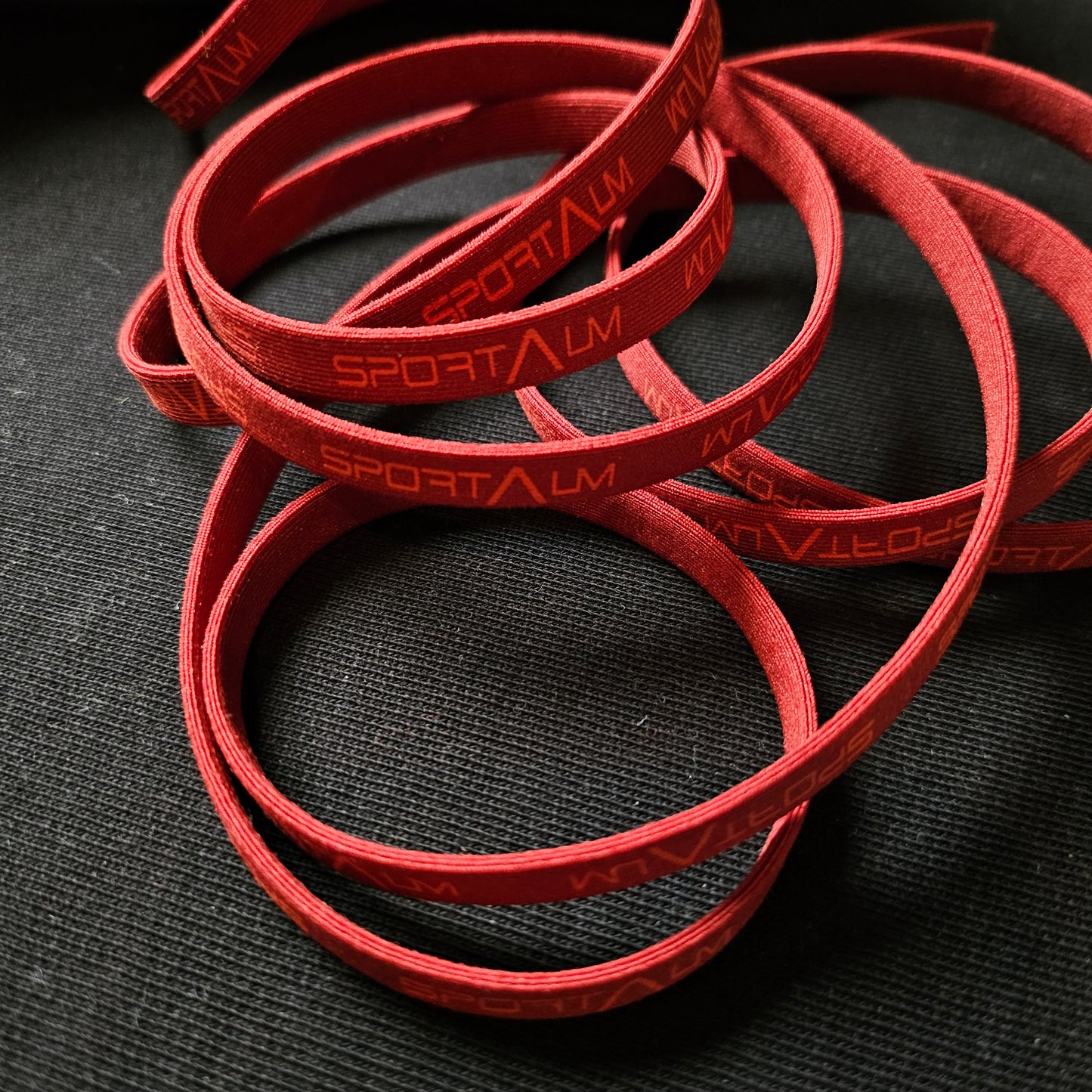 Band, Kunstfaser, Gummiband, Dunkelrot · 6mm