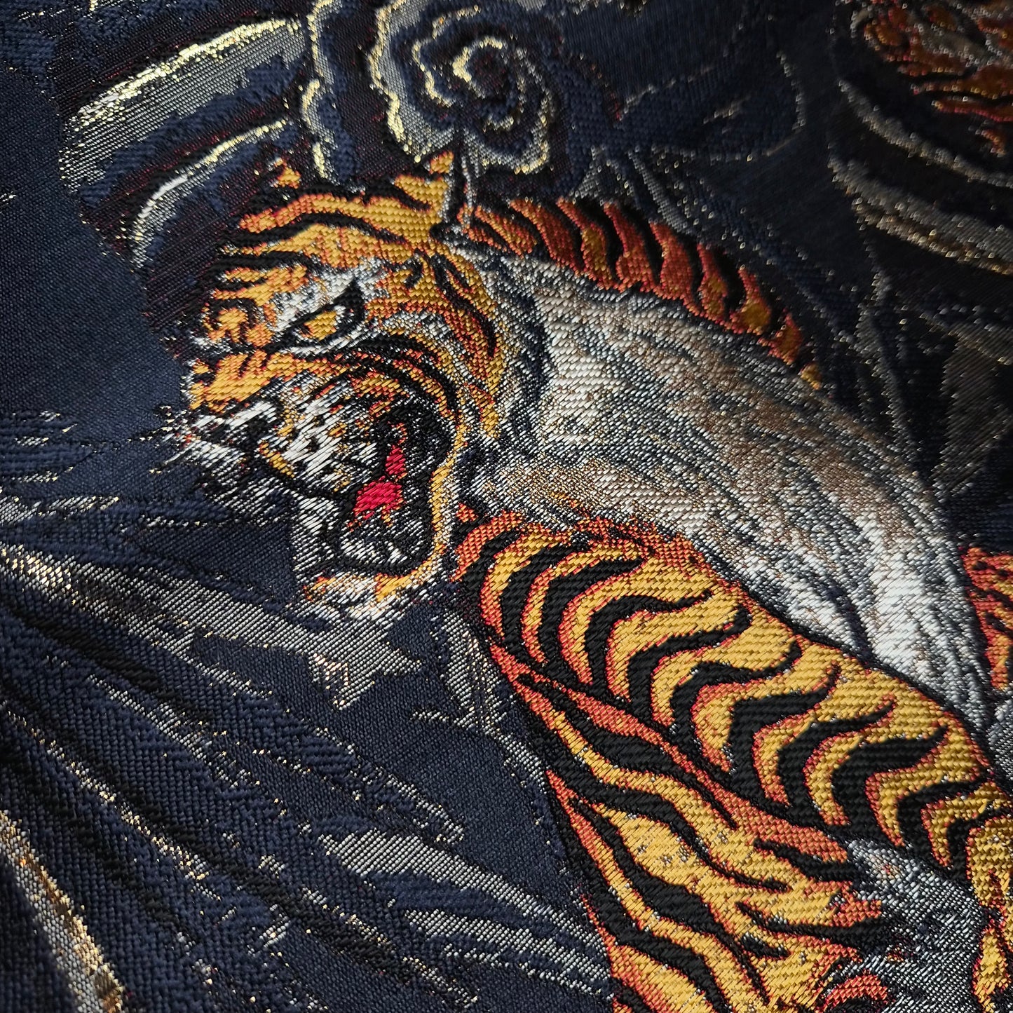 Meterware · Jacquard · Mit Lurex · Baumwolle, Polyester, Lurex · Pantone Naval Academy · 155 cm · 280 g/m²