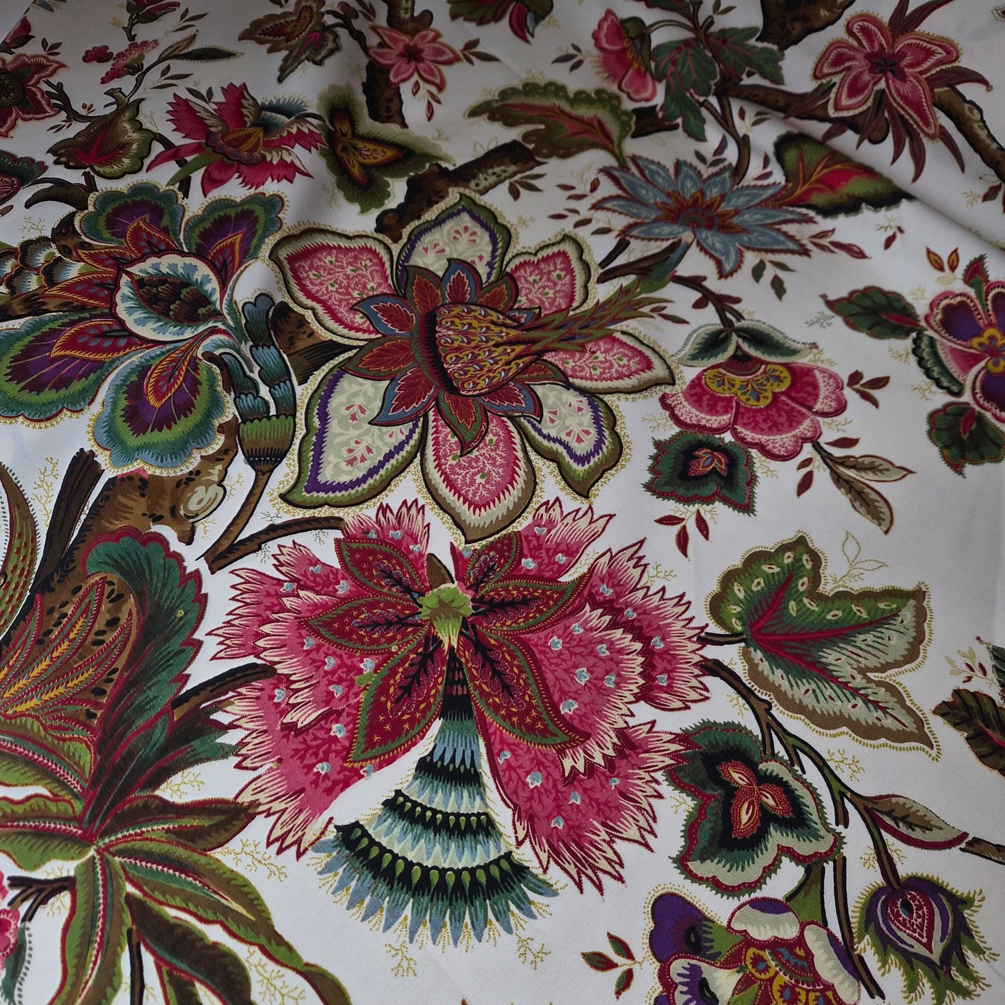 Baumwolle, Seide, Wolle, Doubleface, Antique White · 140 cm