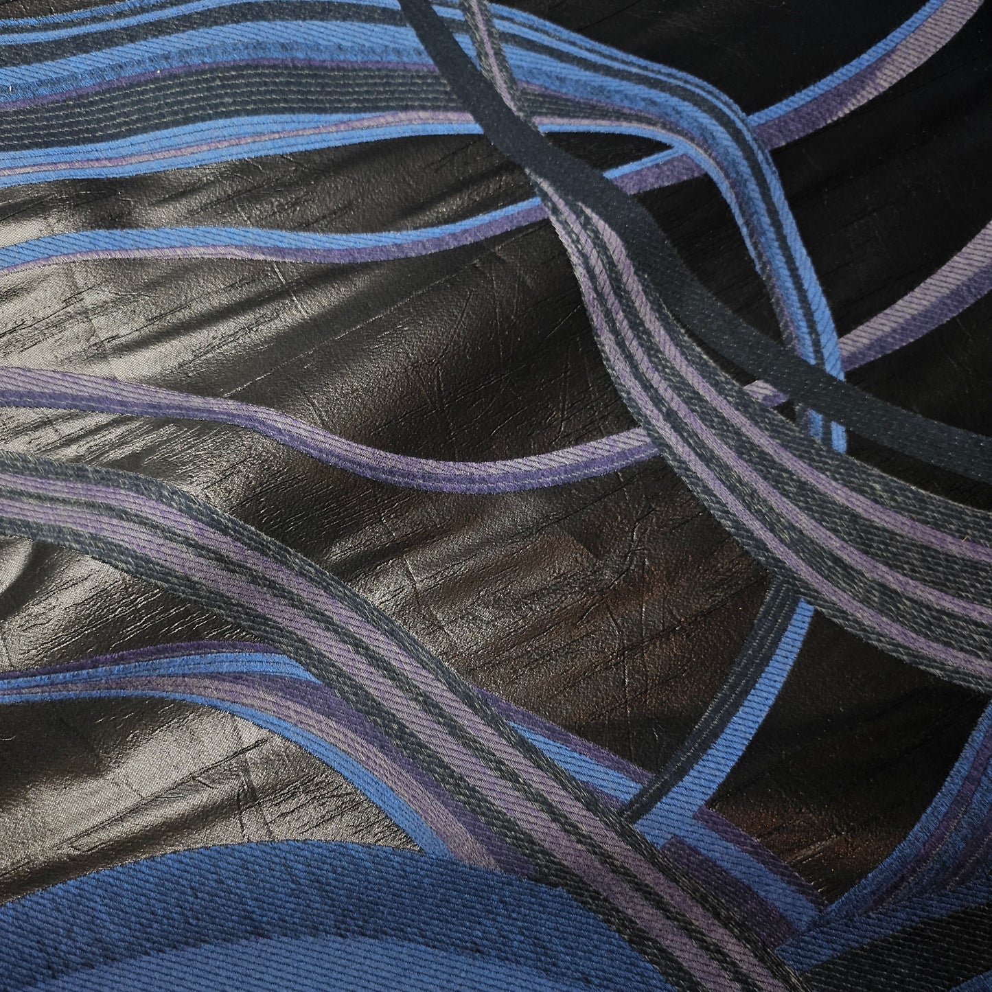 Meterware · Jacquard · Baumwolle, Viskose · Abstrakt · Pantone Caviar · 140 cm · 120 g/m²