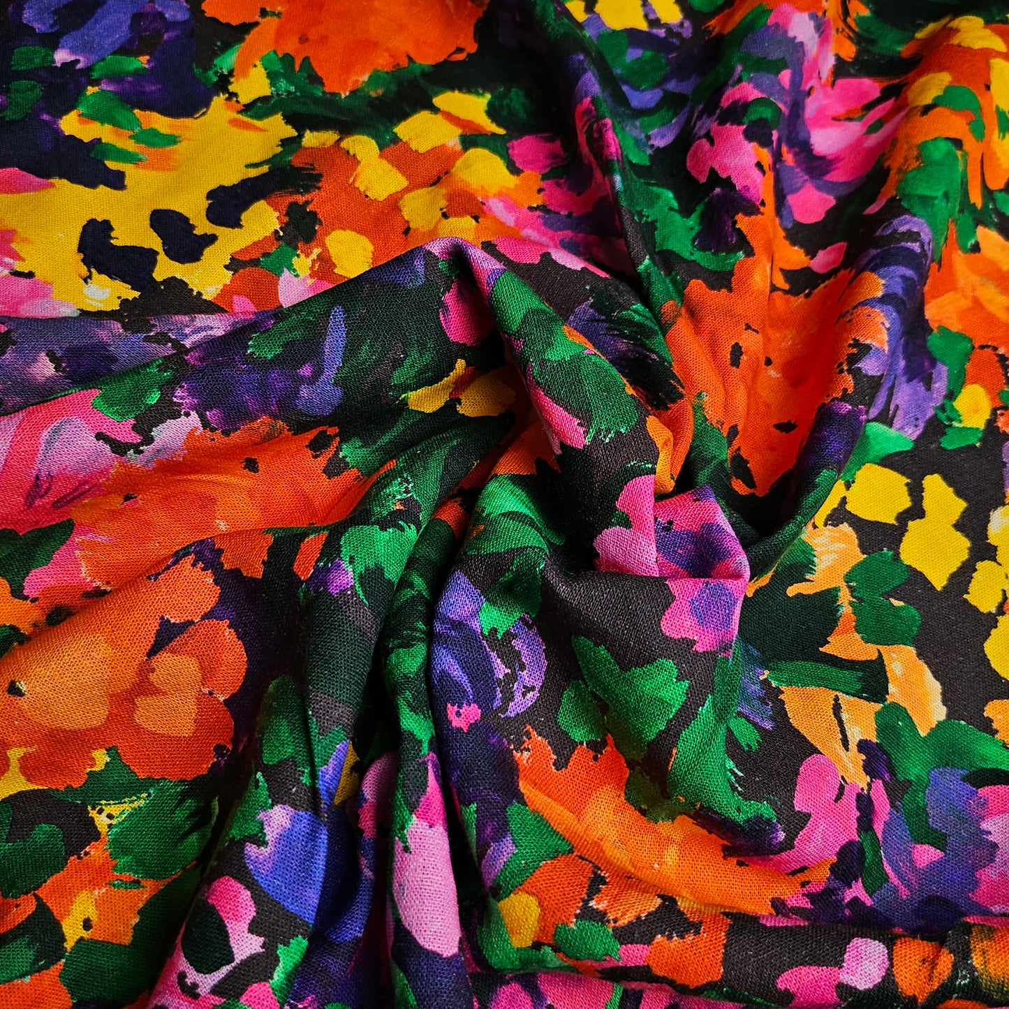 Poplin · Baumwolle · Floral · Regenbogen · 130 cm · 190 g/m² · Meterware