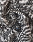 N300 original Tweed schwarz weiß mit Pailletten 1,5 m x 1,5 m