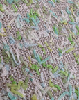 N301 original Tweed silber mit grün 150 cm x 150 cm