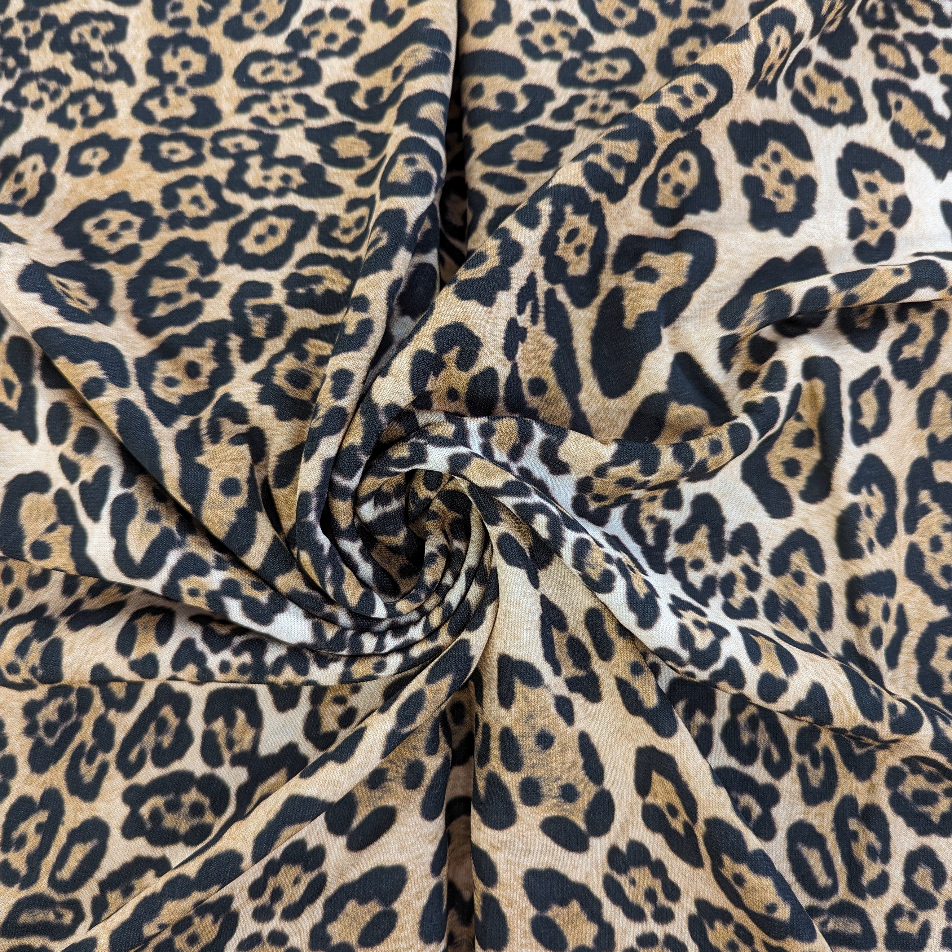 Viskosejersey Leopard sportliche Alm 50 cm x 140 cm