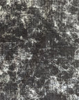 Leinen schwarz mit Silver Metalic-Flecken 50  x 140 cm