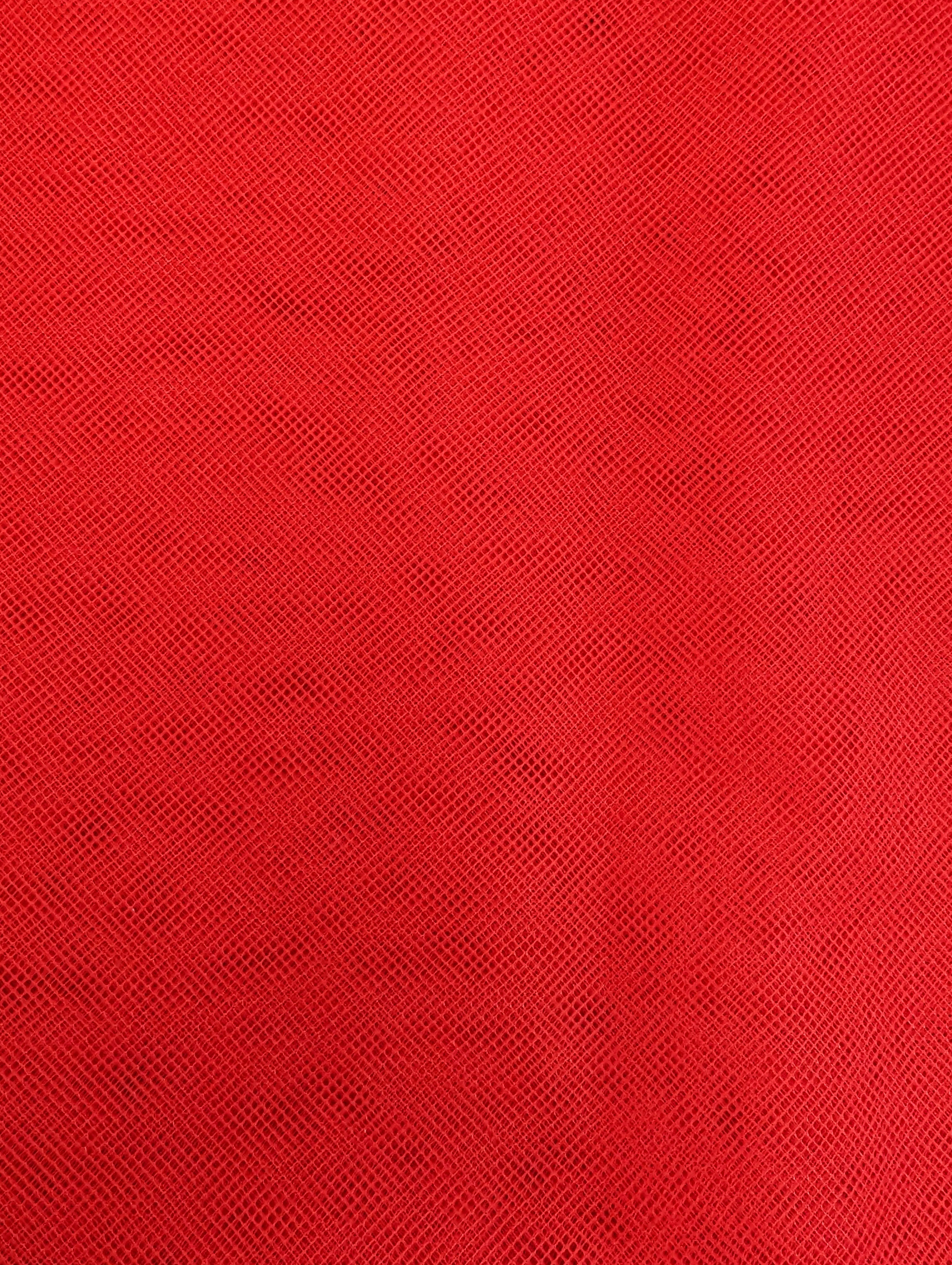 Tüll Deadstock Haute Couture Marke  rot weichfallend 100 cm x 127 cm