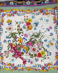 Tuch Panel Seide mit Blumen Print 140 cm x 140 cm