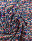 Highend Designer Tweed rosa lila bunt Lurex 50 cm x 160 cm