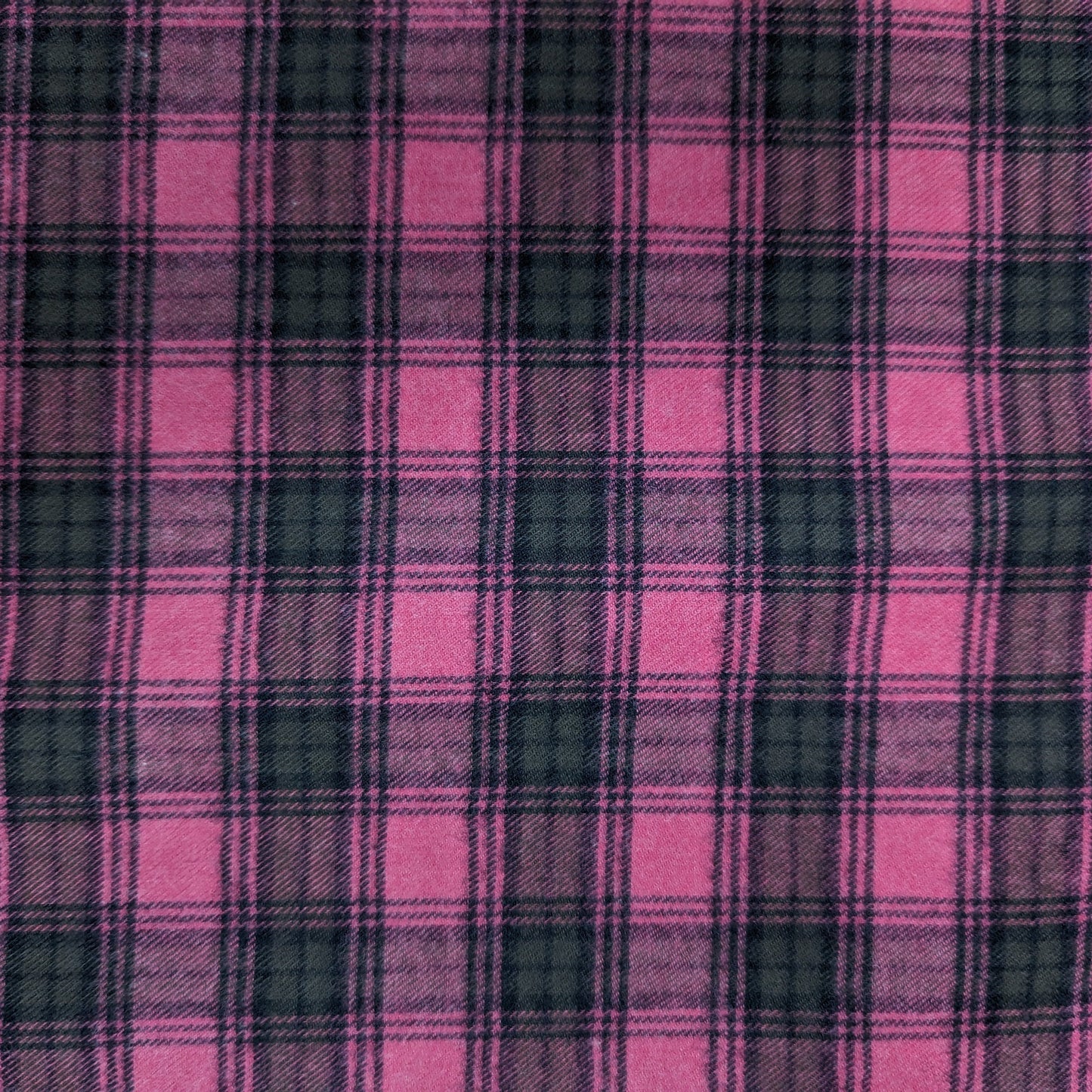 Flanell · Baumwolle · Kariert · Pink- und Grüntöne · 140 cm · 140 g/m² · Meterware