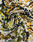 Baumwollsamt Roka mit Impressionistischem Print 50 cm x 140 cm