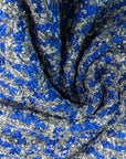CEL Tweed  grau blau 140 cm x 150 cm