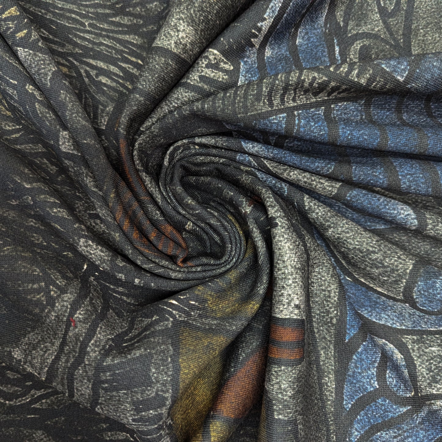 Panel · Sweat · Baumwolle · Kunstdruck · Erdtöne dunkel · 160×150 cm