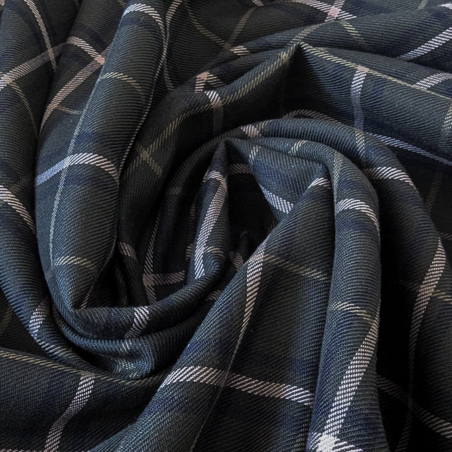 Flanell · Baumwolle · Kariert · Grüntöne · 150 cm · 130 g/m² · Meterware