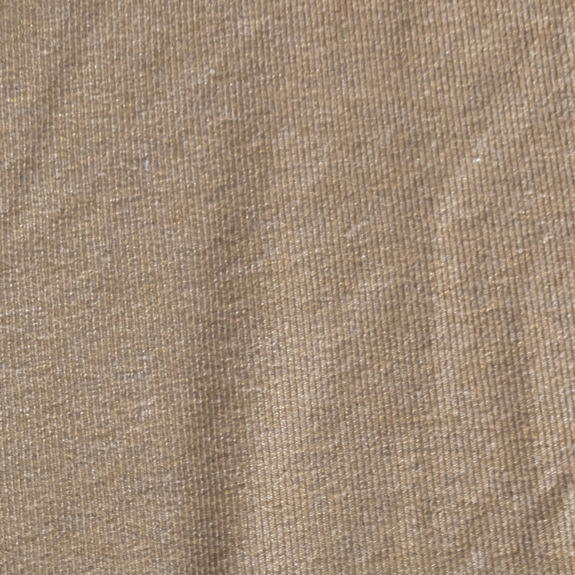 Close-up of soft camel cotton-cashmere rib jersey fabric, showing its subtle ribbed texture.