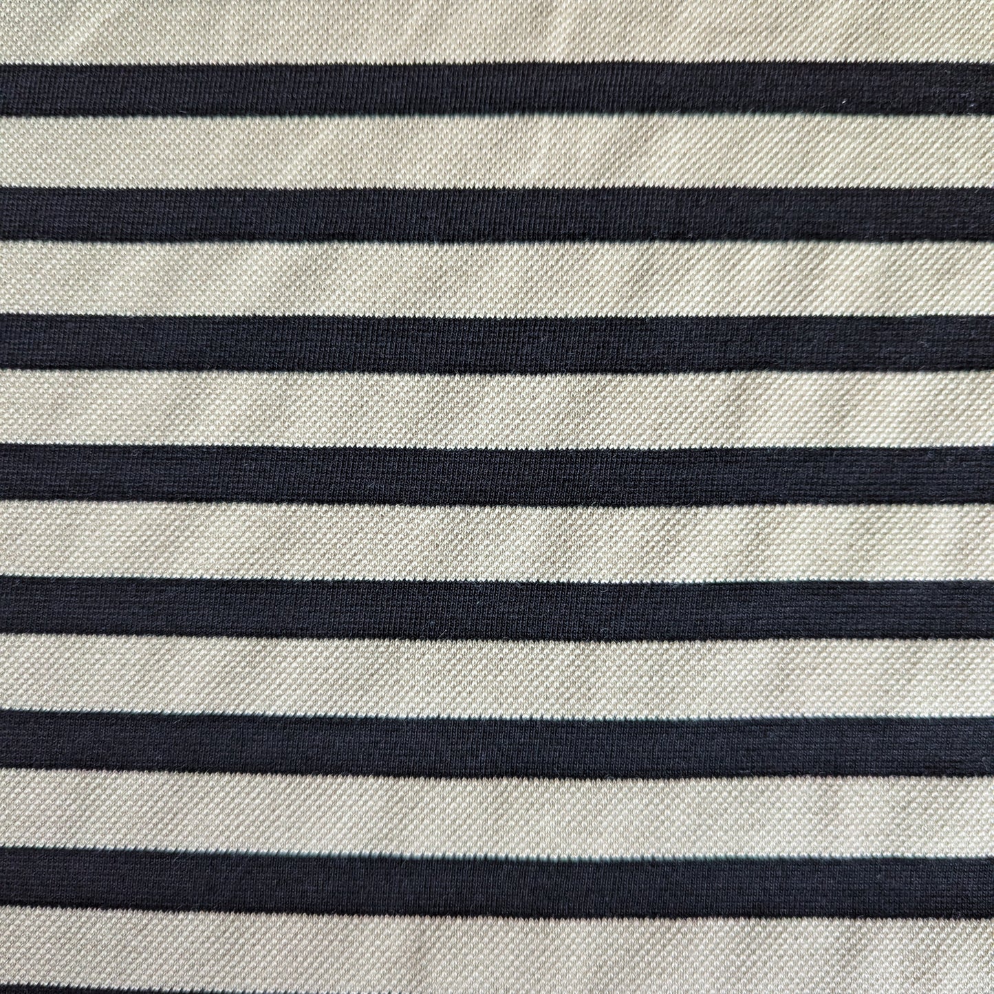 Piqué · Baumwolle · Gestreift · Farbe: Blau- und Naturweißtöne · 160 cm · 200 g/m² · Meterware