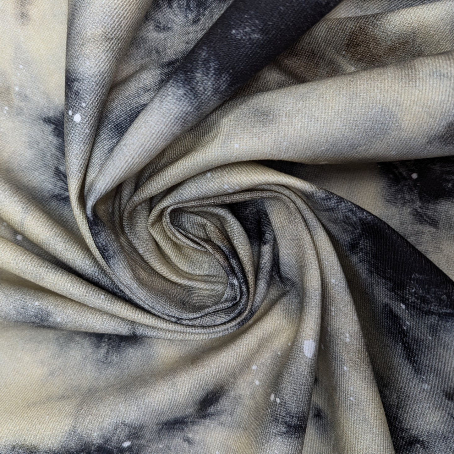 Denim · Baumwolle · Batik · Braun und Schwarztöne · 320 g/m² · Meterware