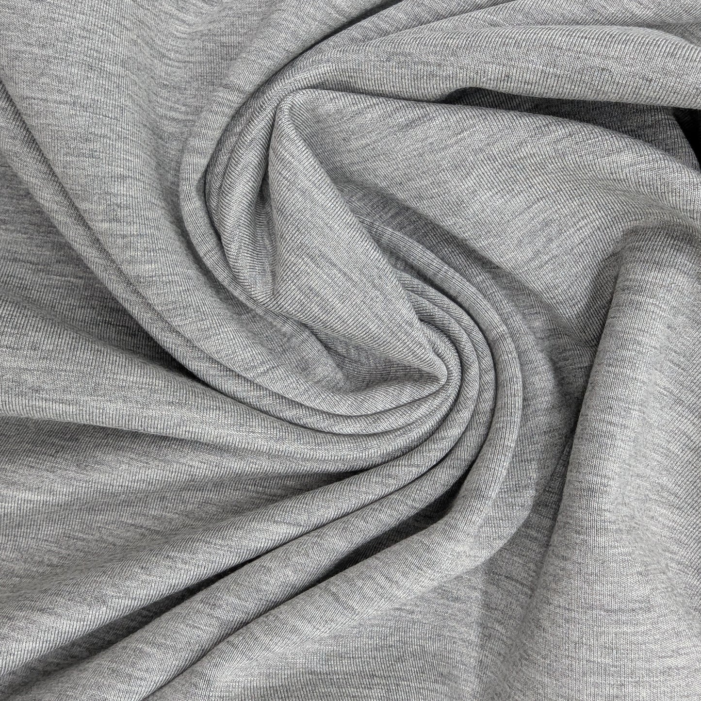 Jersey (Punto Milano), Hellgrau Melange · 130 cm 420g/m2